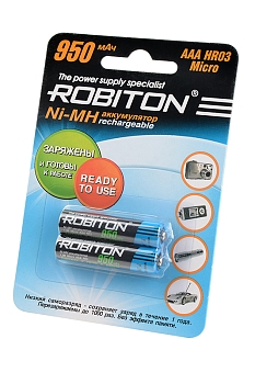 Аккумулятор Robiton RTU950MHAAA-2 BL2, 1 штука