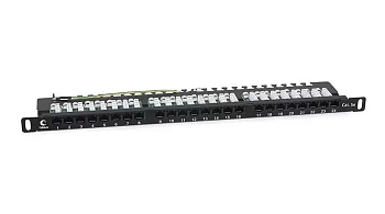 Патч-панель высокой плотности 19" Cabeus PLHD-24-Cat.5e-Dual-90-0, 5U