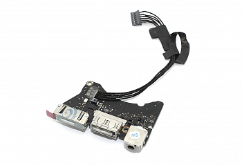 Плата I/O с разъемами Audio USB MagSafe 2 MacBook Air 11 A1465, Mid 2013, Early 2014, Early 2015