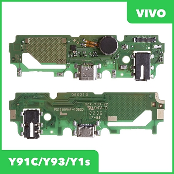 Разъем зарядки для телефона Vivo Y91C, Y93, Y1s с разъемом гарнитуры и микрофоном