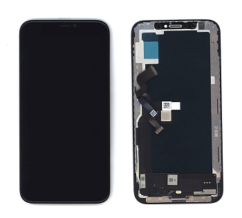 Дисплей Amperin для Apple iPhone XS в сборе с тачскрином (Soft Oled) черный