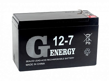 Аккумуляторная батарея G-Energy 12-7 F1, 12В, 7Ач