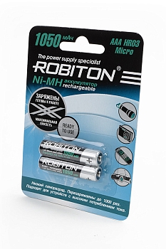 Аккумулятор Robiton RTU1050MHAAA-2 BL2, 1 штука